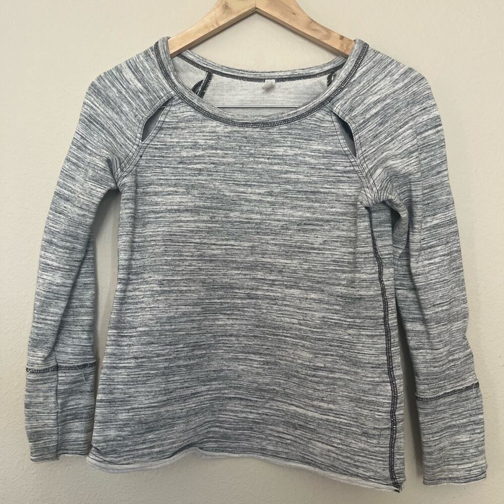Free People Movement Gray Activewear Long Sleeve Sweater